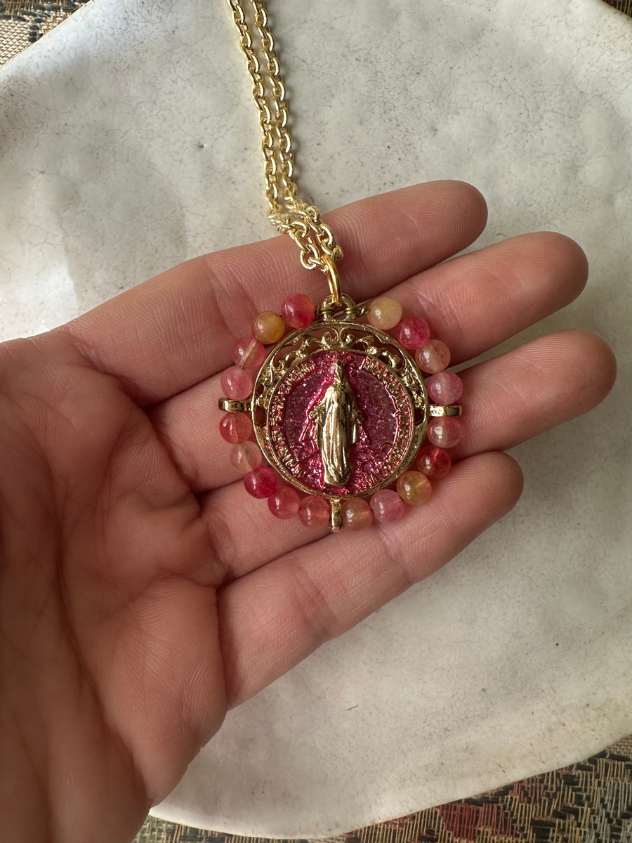 Medalla de la Inmaculada con esmalte brillo – Khartes Madrid