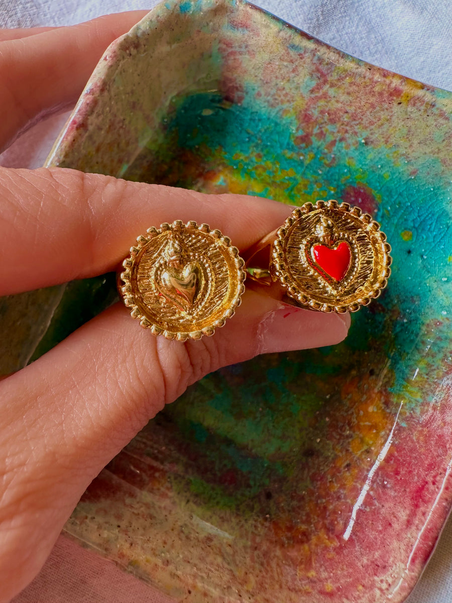 Pack Sagrado Corazón: anillo + pendientes