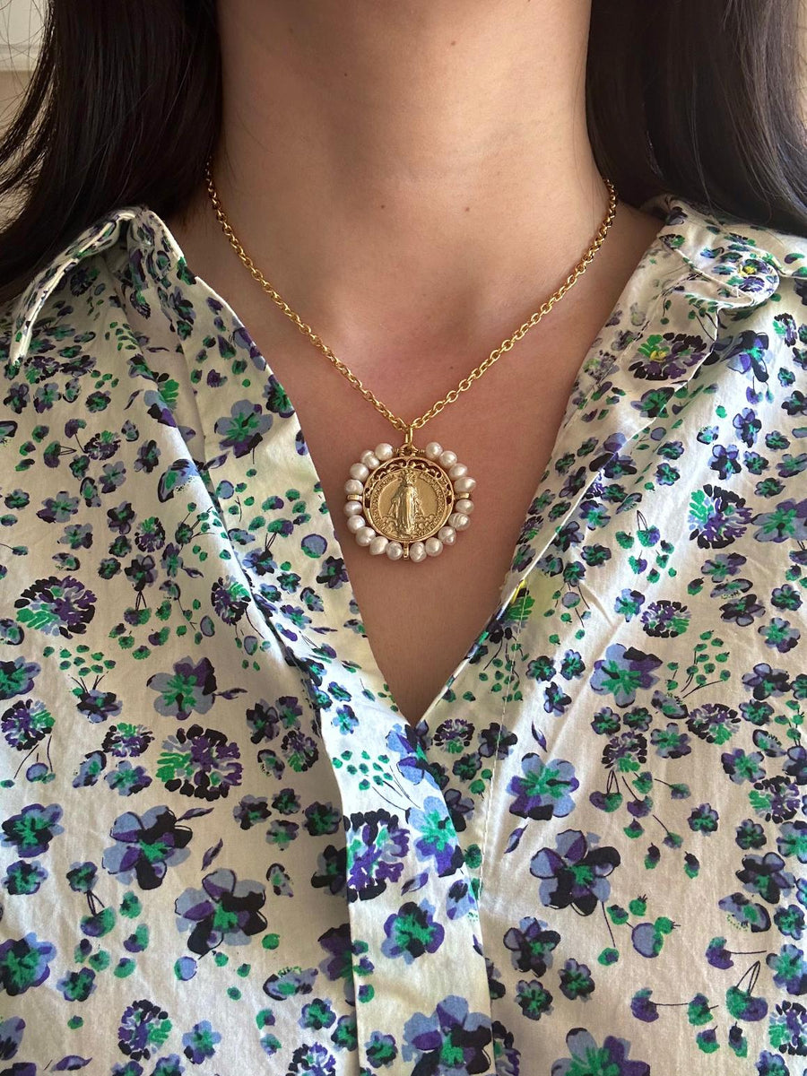 Medalla de la Inmaculada con perla – Khartes Madrid