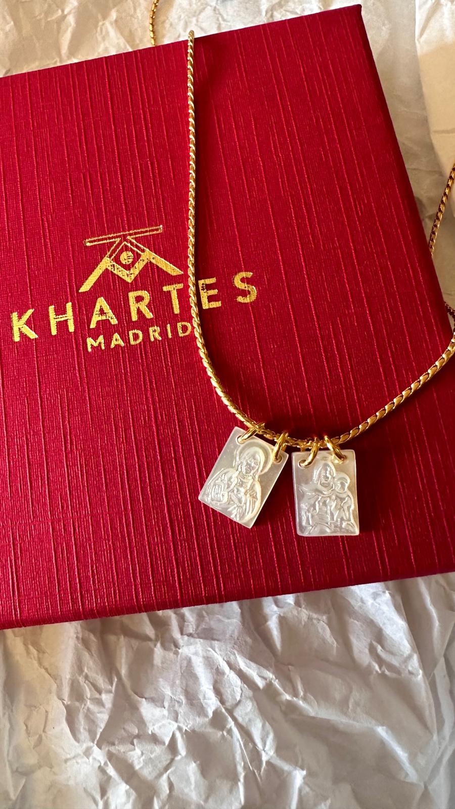 Escapulario de la Virgen del Carmen en nácar – Khartes Madrid